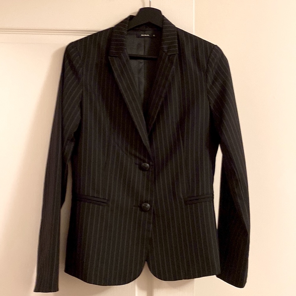 Blazer, black and white striped jacket, blazer M
